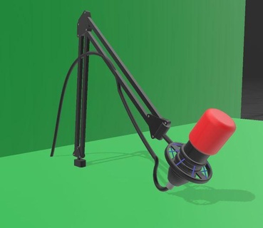 boom microphone mic stream gamer 3d print model - Mito3D