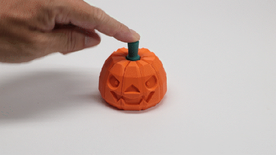 boom pumpkin head toy low poly 3d print model - Mito3D