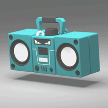 boombox fortnite gioco anche accessori battle royal art radio cassette xbox playstation ps4 one 3d print model - Mito3D
