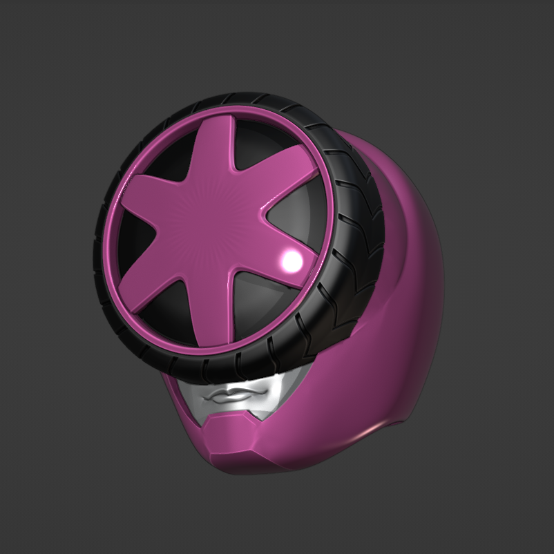 bohnenzüchter rosa helm sentai power rangers tokusatsu boomboonger 3D print model - Mito3D