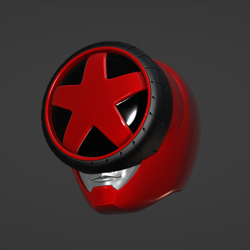 cultivador frijol rojo casco súper sentai boomboonger bendición 3D print model - Mito3D