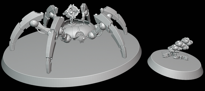 booper launcher guerra martello wargaming tavolo spazio non morti 28mm scheletri robot legioni 3d print model - Mito3D
