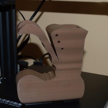 boot - a arte caixa de inicialização calçado lápis pote sapato os sapatos vaso 3d print model - Mito3D