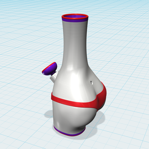 bootie bong home water pipe cannabis booty 3D print model - Mito3D