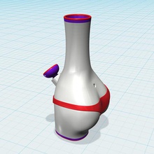 bootie bong home water pipe cannabis booty 3d print model - Mito3D