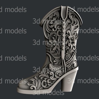 boots new year printer stl cnc artcam aspire vcarve 3d print model - Mito3D
