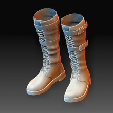 boots 4 fashion cloth armor people gadget art toy high poly 3d print model - Mito3D