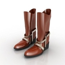 boots fashion top-boots jackboots shoes 3d print model - Mito3D