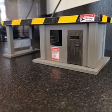 frontera enviar cheque punto arquitectura oficina Guardia cabinas aduana 3d print model - Mito3D