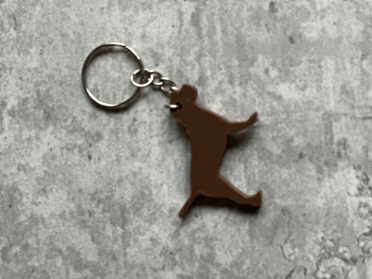 border terrier keyring stl file jewelry dog 3d print model - Mito3D