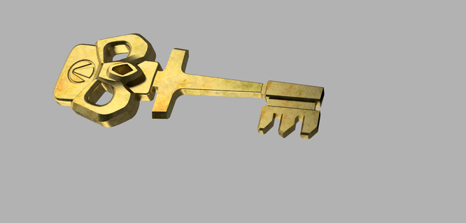Grenzgebiete 3 golden Schlüssel 3d Modell Cosplay Requisiten Stütze Diorama Klatschfalle Getriebe Sparschwein 2 Moxxi feucht klatschen Falle 3d print model - Mito3D