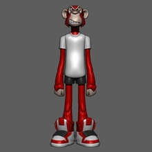 ennuyé singe colère 3d print model - Mito3D