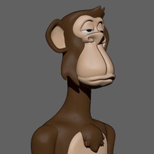 bored ape bust 001 3d print model - Mito3D