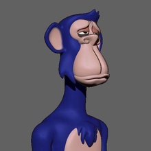 canı sıkkın maymun büst 028 3d print model - Mito3D