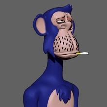 bored ape bust 033 3d print model - Mito3D