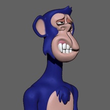 bored ape bust 036 3d print model - Mito3D