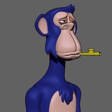 bored ape bust 047 3d print model - Mito3D