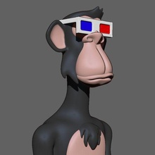 bored ape bust 082 3d print model - Mito3D