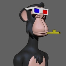 bored ape bust 101 3d print model - Mito3D