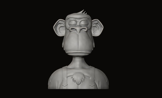 aburrido mono yate club nft mononucleosis infecciosa Arte gorila blockchain escultura 3d print model - Mito3D