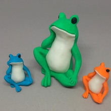 entediado sapo colorido a arte animais coaxar froggy mustangdave estátua 3d print model - Mito3D