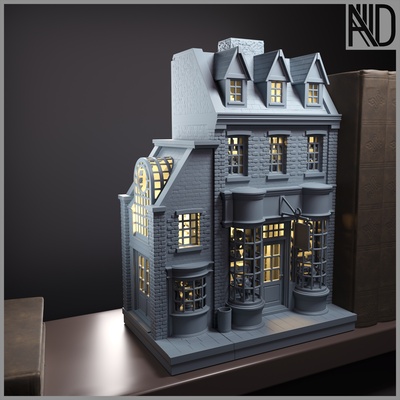 borgin burkes architecture book nooks 3d print model - Mito3D