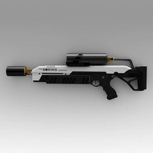 boring company flamethrower game military rifle pistol gasbag burn ammo weapon gun fire musk elon 3d print model - Mito3D