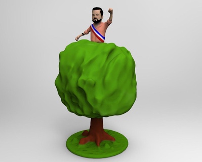Boris Devlet Başkanı borik Acı biber magellan ağaç 3d print model - Mito3D