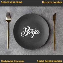 borja name banquet wedding communion dinner plate table decoration tablename 3d print model - Mito3D
