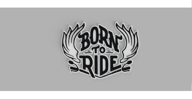 born ride wall picture 3d print model - Mito3D
