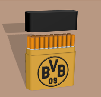 borussia Dortmund pej cigarrillo caso funda 3d print model - Mito3D