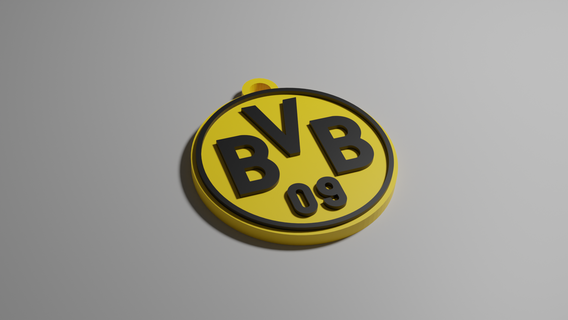 borussia Dortmund llavero llave anillo fútbol reutilizar hablar Alemania Arte diseño 3d print model - Mito3D