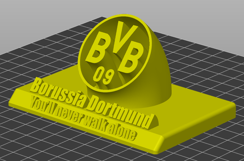 Borussia Dortmund placa decoração filme maravilha dc vingadores jogos homem Ferro futebol 3d print model - Mito3D