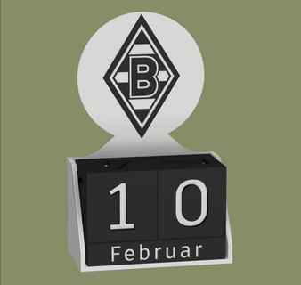 Borussia Nchengladbach calendário 3d print model - Mito3D