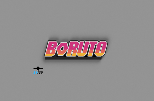 boruto logo arte anime 3d stampato serie 3d print model - Mito3D