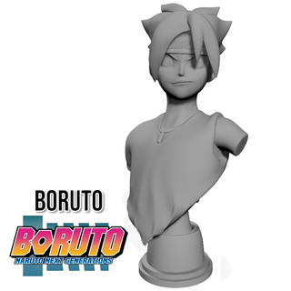 Boruto Uzumaki Büste Anime Stück Ventilator Kunst Statue 3dprint Nächster Generationen frei Naruto Sasuke Sakura Respekt 3d print model - Mito3D
