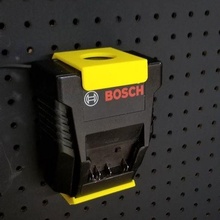 bosch bc660 batteria caricabatterie pannello forato montare 18v bc 660 piolo organizzazione 3d print model - Mito3D