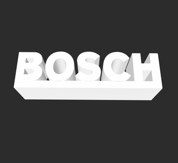 bosch logo In piedi cartello simbolo 3d print model - Mito3D
