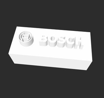 bosch logo stand sign symbol 3d print model - Mito3D
