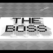 boss - no supports art signs logos 3d print model - Mito3D