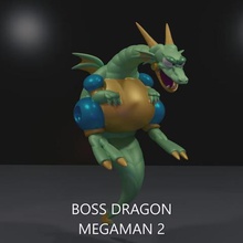 boss dragão megaman 2 jogo 8 bits jogos retro capcom 3d print model - Mito3D