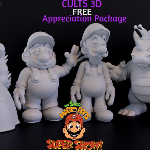 bossposes- 80's super mario tv 3D print model - Mito3D