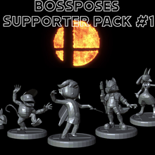 bossposes- smash bro's supporter pack 1 game bros n64 miniature set mini fig figures stl 3dprinting 3d print model - Mito3D