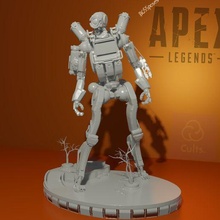 bossposes - apex legends pathfinder art figure search robot videogame mini 3d print model - Mito3D