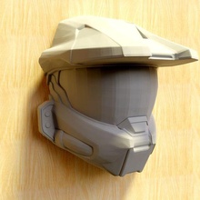 bossposes - master chief wall mount 3d print model - Mito3D