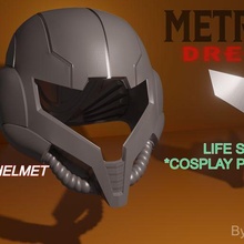 Bossposen metroid fürchten Leben Größe Helm Mode unendlich Modell Cosplay Samus Nintendo 3d print model - Mito3D