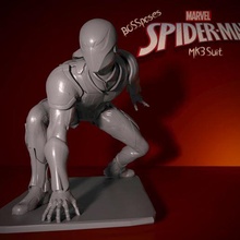 jefe propone hombre araña mk3 traje Arte maravilla figura pintar miniatura pintor dc súper 3d print model - Mito3D