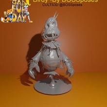 bossposes -conker's bad fur day - birdy game conker figure miniature paint n64 nintendo furday videogame link 3d print model - Mito3D