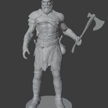 bossposes god guerre Kratos pro paint Jeu Dieu fyp peindre miniature collecte figures étagère 3d print model - Mito3D