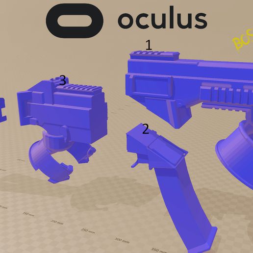 bossposes -oculus quest - ump stock gadget oculus game pavlov onward gun mount steam g36 2021 updated weapon replica psmove fyp pro 3D print model - Mito3D